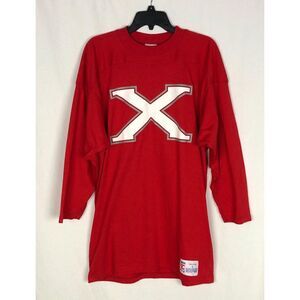 Vintage 90s Eagle t-shirt L single stitch Red 3/4 Sleeve Paramaunt Logo Tee, USA